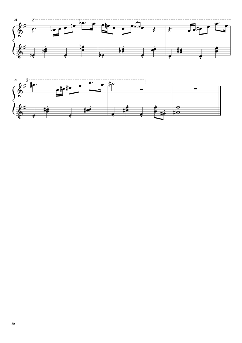 Undertale: Complete OST (101/101) (Update 160525) - piano sheet music page 30