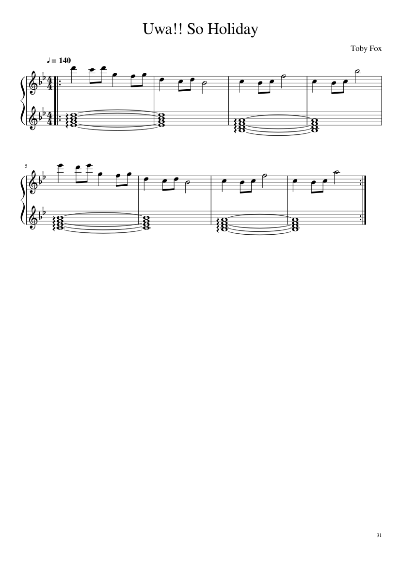 Undertale: Complete OST (101/101) (Update 160525) - piano sheet music page 31