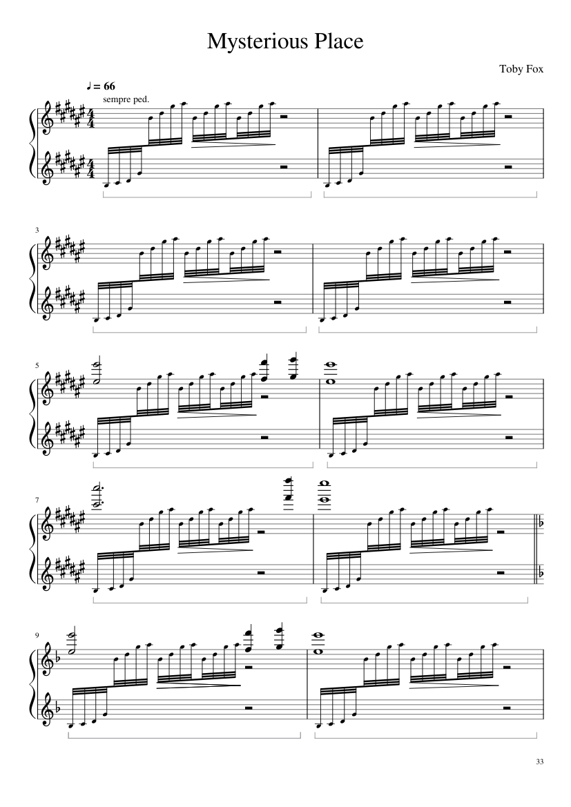 Undertale: Complete OST (101/101) (Update 160525) - piano sheet music page 33