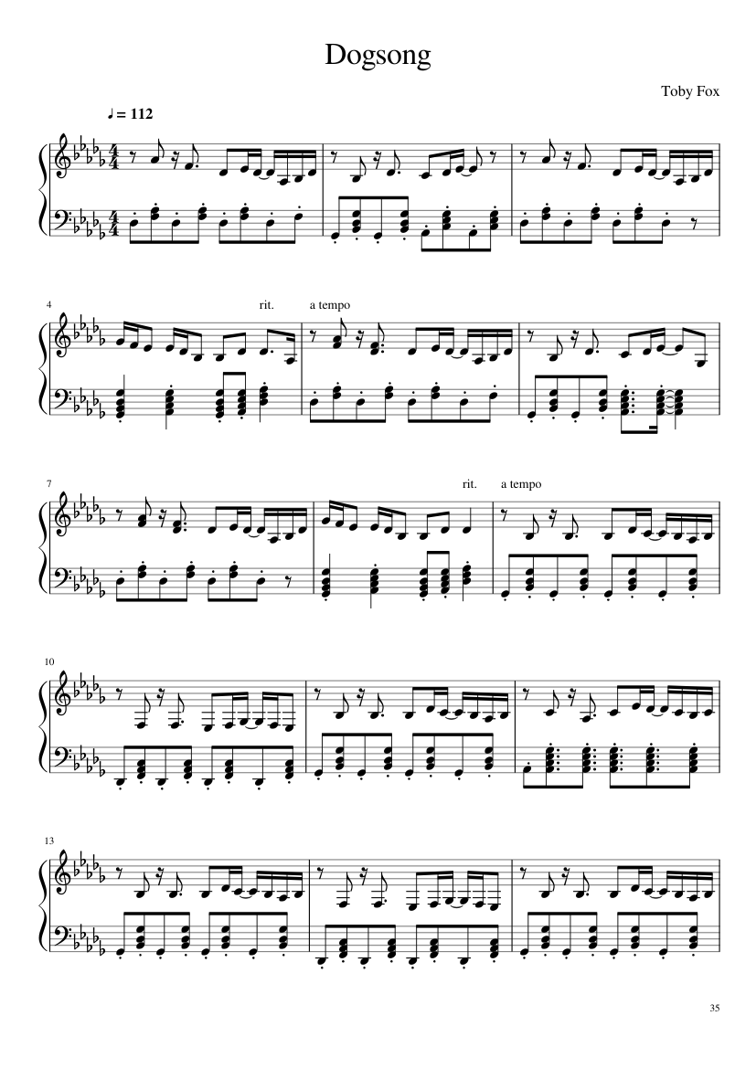 Undertale: Complete OST (101/101) (Update 160525) - piano sheet music page 35