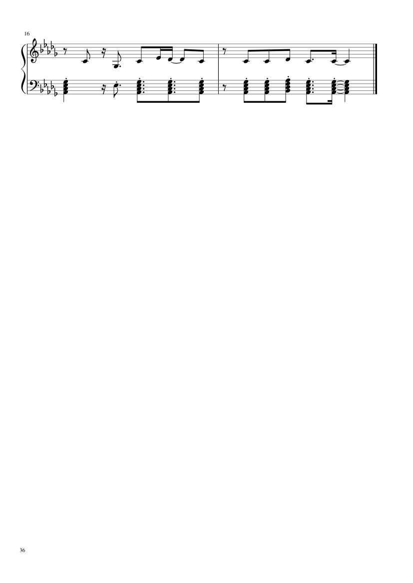 Undertale: Complete OST (101/101) (Update 160525) - piano sheet music page 36
