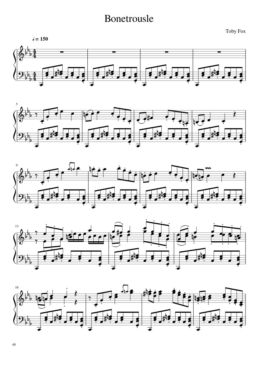 Undertale: Complete OST (101/101) (Update 160525) - piano sheet music page 40