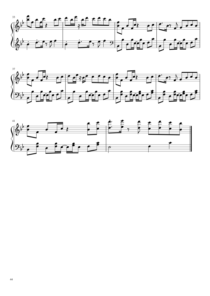 Undertale: Complete OST (101/101) (Update 160525) - piano sheet music page 44