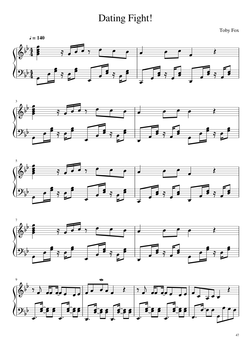 Undertale: Complete OST (101/101) (Update 160525) - piano sheet music page 47