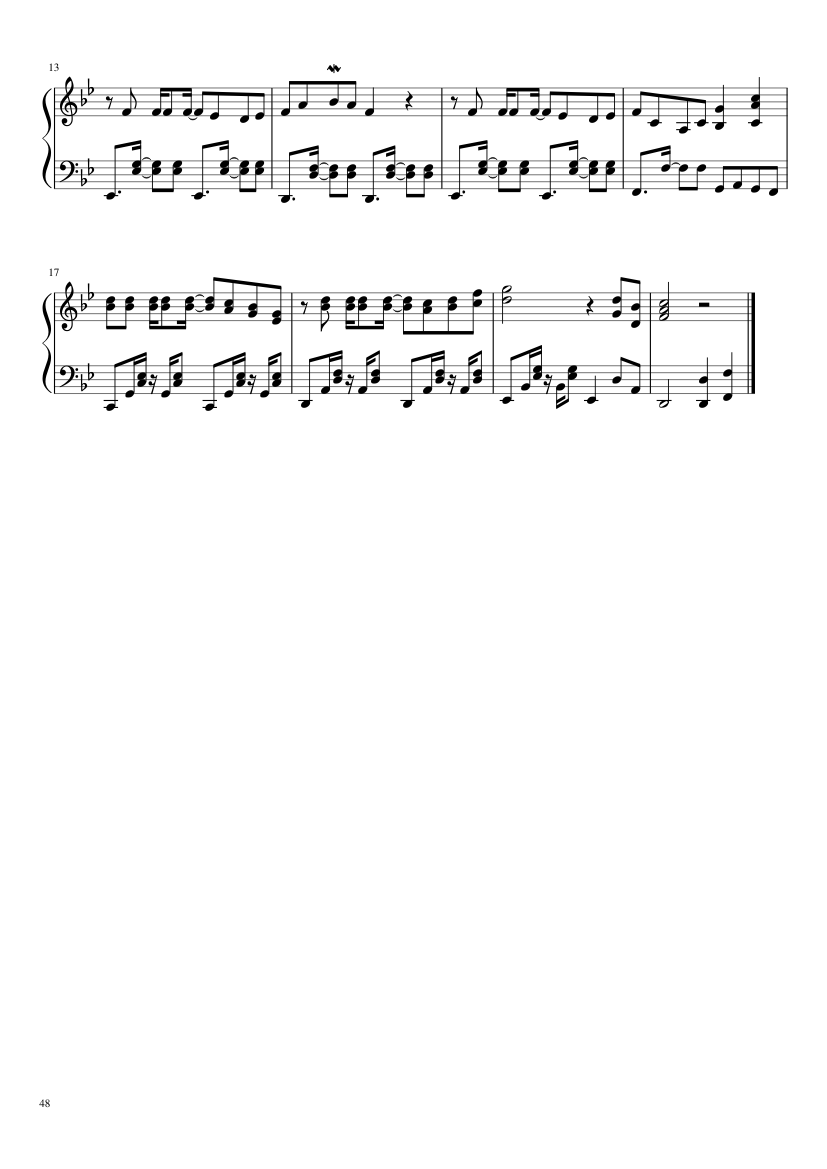 Undertale: Complete OST (101/101) (Update 160525) - piano sheet music page 48