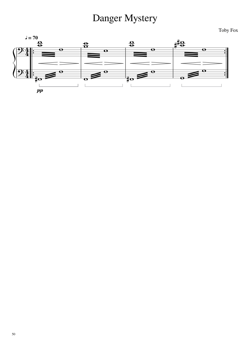 Undertale: Complete OST (101/101) (Update 160525) - piano sheet music page 50