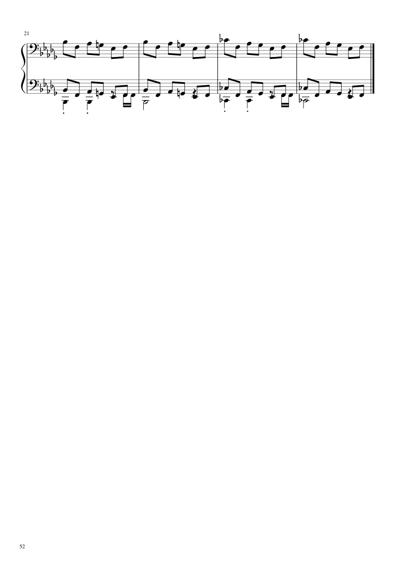 Undertale: Complete OST (101/101) (Update 160525) - piano sheet music page 52