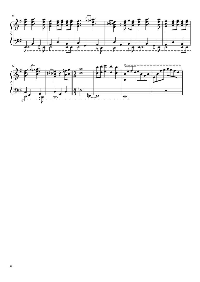 Undertale: Complete OST (101/101) (Update 160525) - piano sheet music page 54