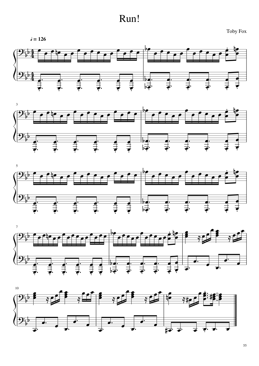Undertale: Complete OST (101/101) (Update 160525) - piano sheet music page 55
