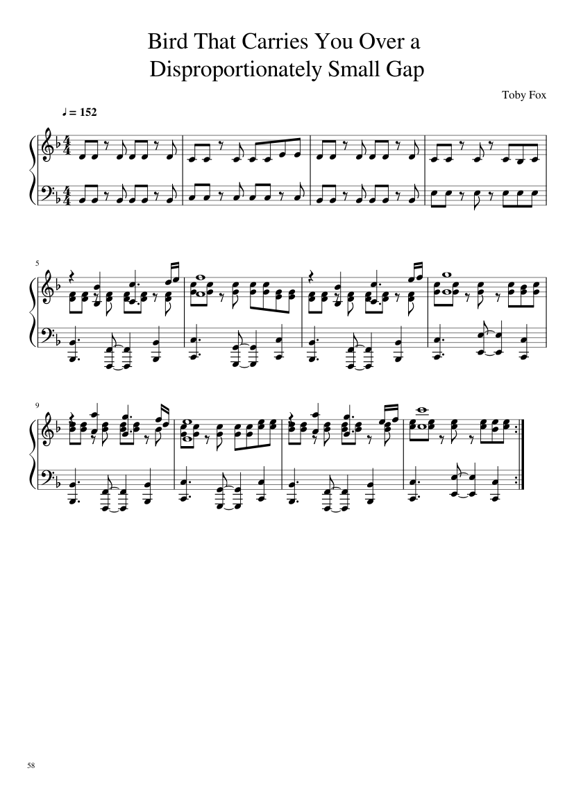 Undertale: Complete OST (101/101) (Update 160525) - piano sheet music page 58