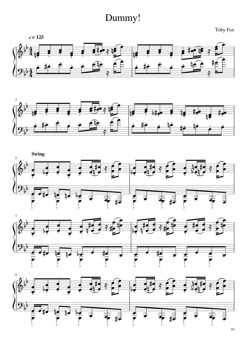 Undertale: Complete OST (101/101) (Update 160525) - piano sheet music page 59