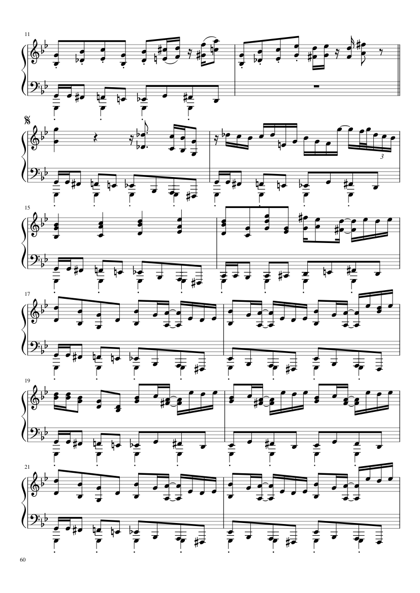 Undertale: Complete OST (101/101) (Update 160525) - piano sheet music page 60