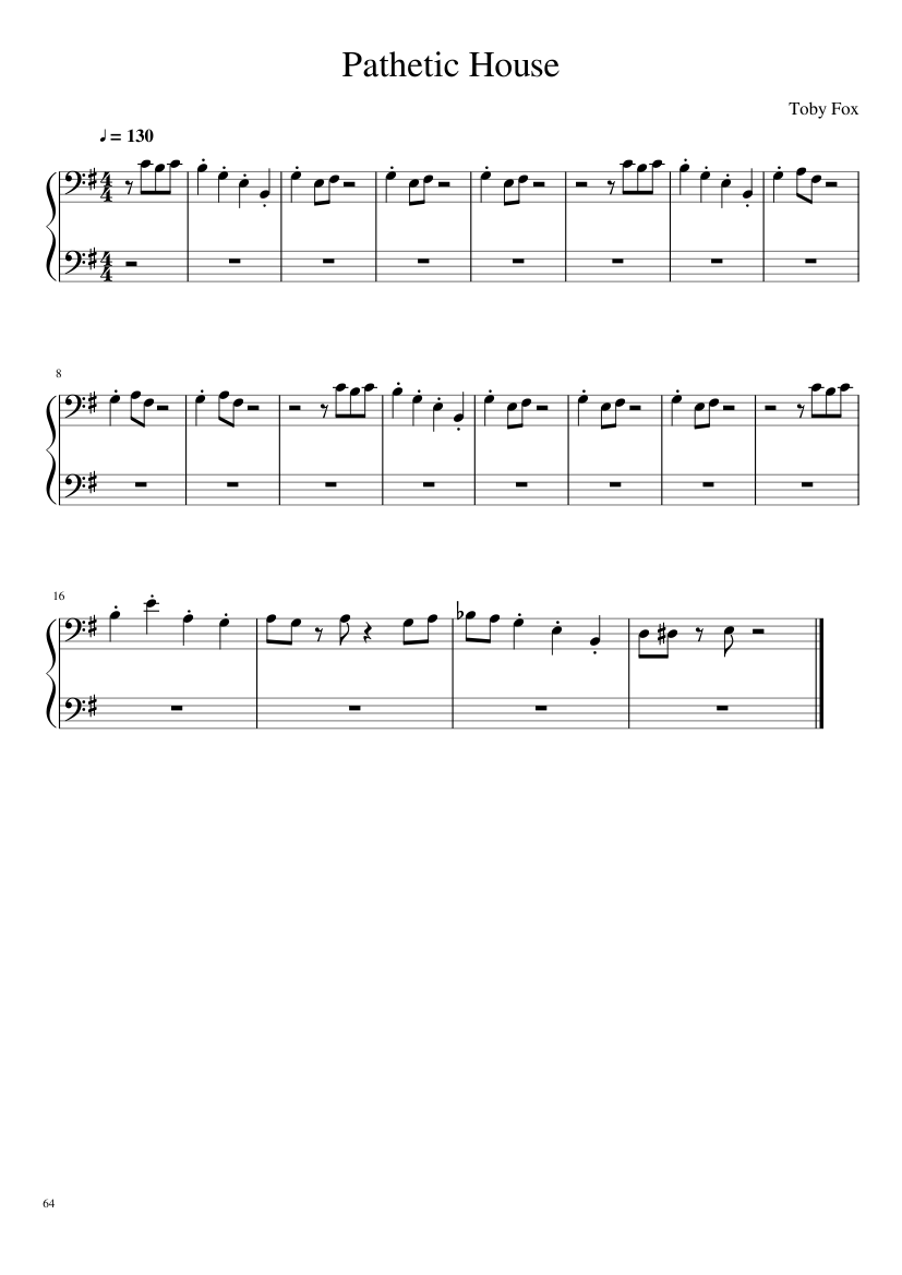 Undertale: Complete OST (101/101) (Update 160525) - piano sheet music page 64