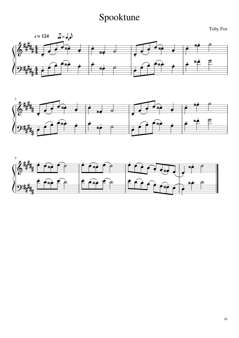 Undertale: Complete OST (101/101) (Update 160525) - piano sheet music page 65