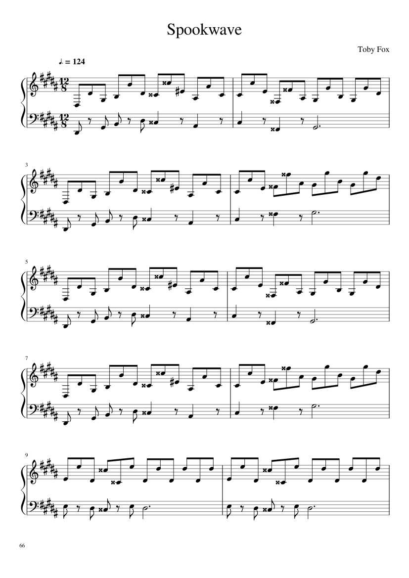 Undertale: Complete OST (101/101) (Update 160525) - piano sheet music page 66