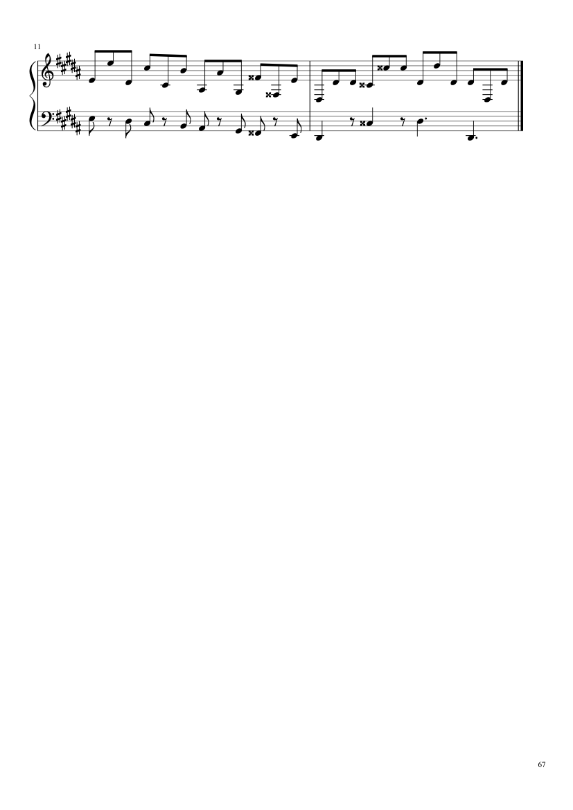Undertale: Complete OST (101/101) (Update 160525) - piano sheet music page 67