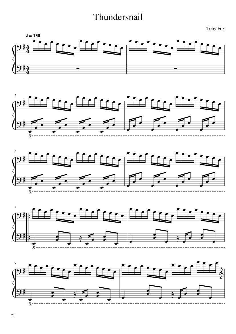Undertale: Complete OST (101/101) (Update 160525) - piano sheet music page 70
