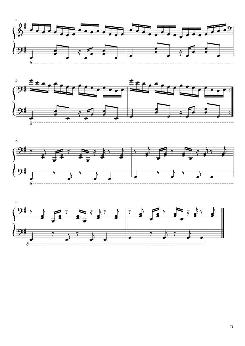 Undertale: Complete OST (101/101) (Update 160525) - piano sheet music page 71