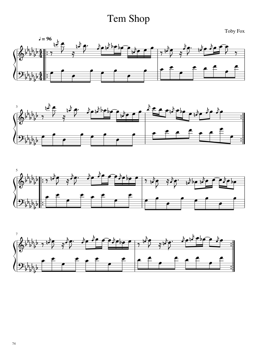 Undertale: Complete OST (101/101) (Update 160525) - piano sheet music page 74