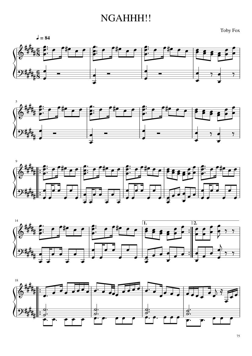 Undertale: Complete OST (101/101) (Update 160525) - piano sheet music page 75