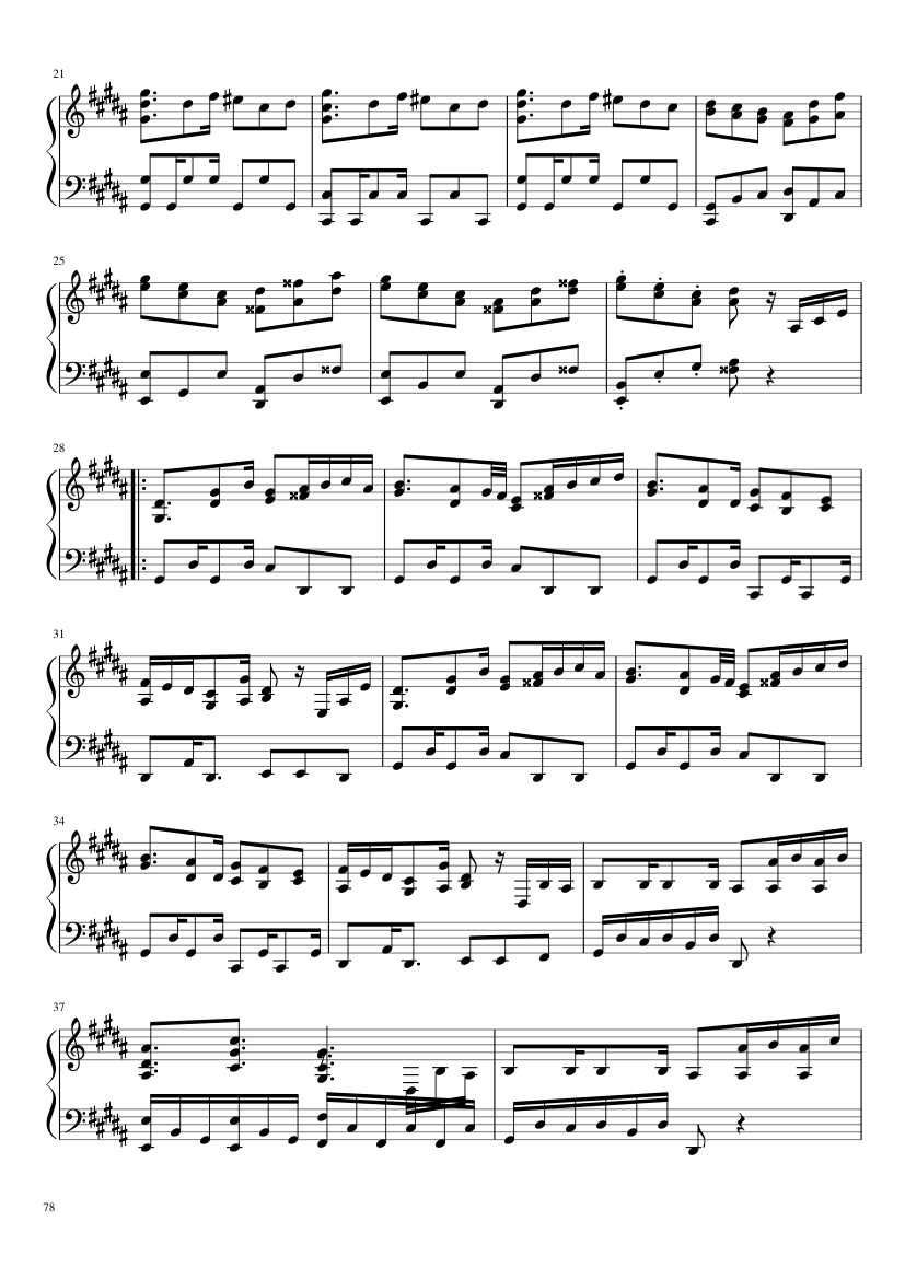 Undertale: Complete OST (101/101) (Update 160525) - piano sheet music page 78