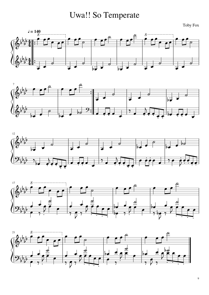 Undertale: Complete OST (101/101) (Update 160525) - piano sheet music page 9