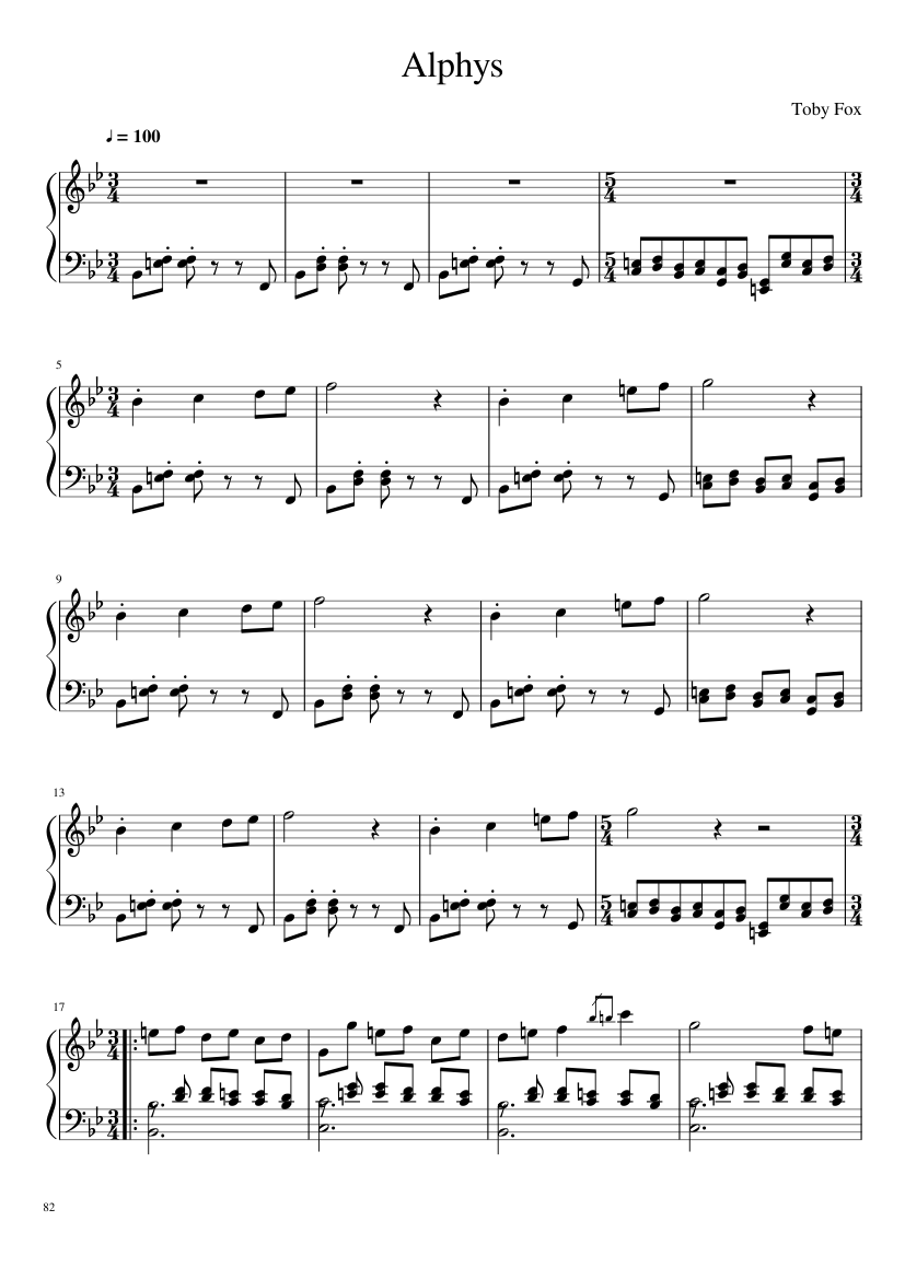 Undertale: Complete OST (101/101) (Update 160525) - piano sheet music page 82