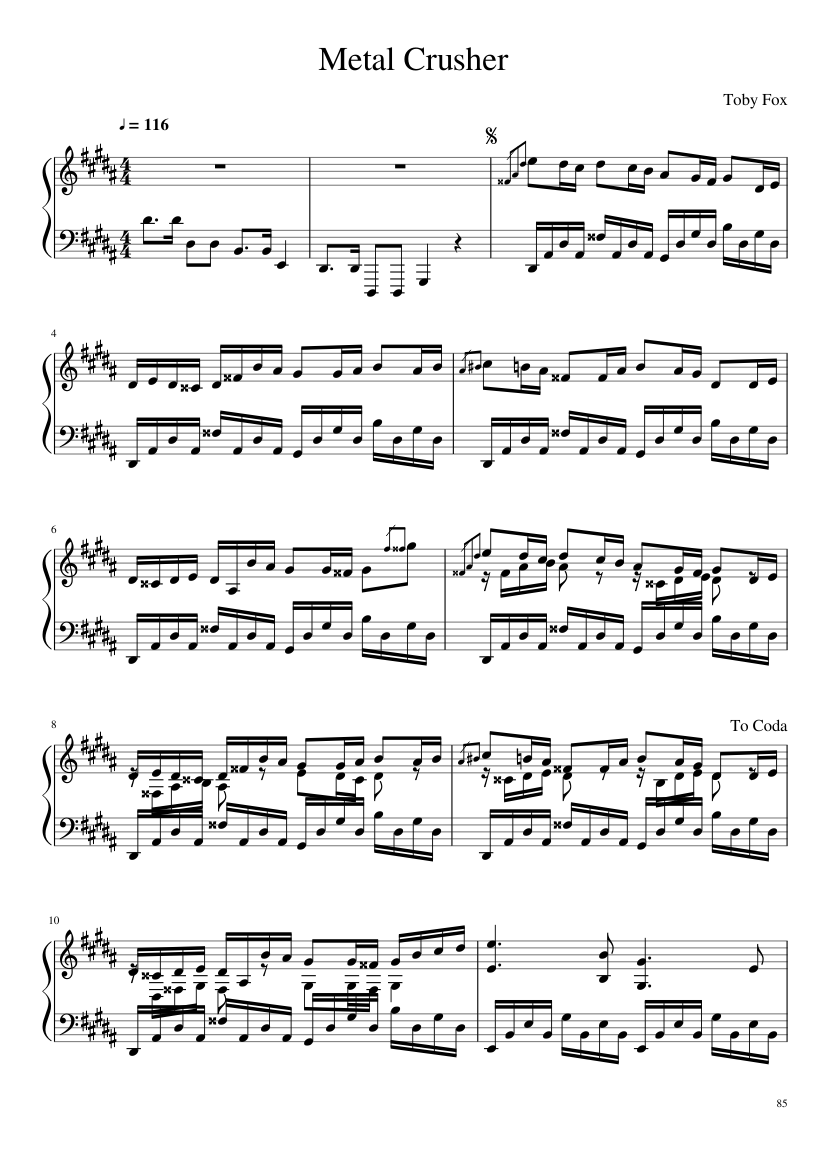 Undertale: Complete OST (101/101) (Update 160525) - piano sheet music page 85