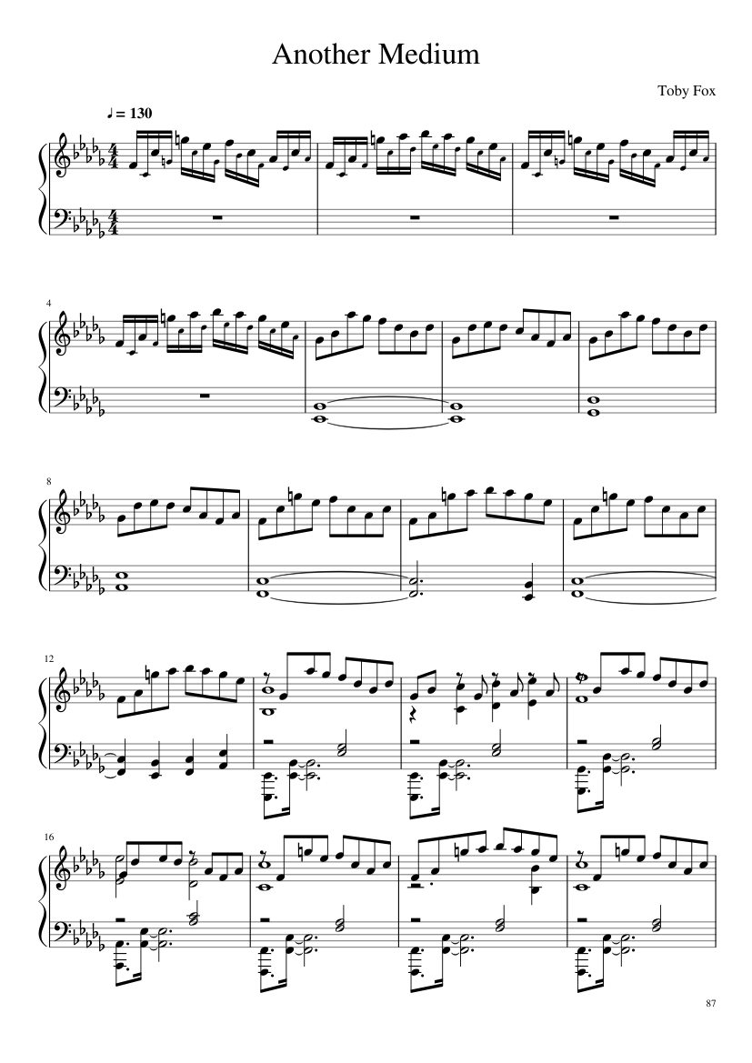 Undertale: Complete OST (101/101) (Update 160525) - piano sheet music page 87