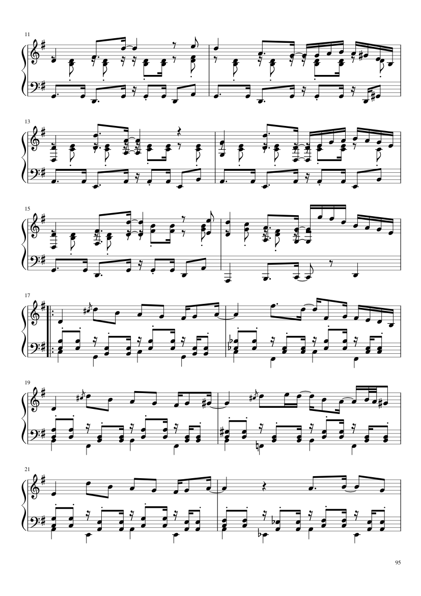 Undertale: Complete OST (101/101) (Update 160525) - piano sheet music page 95