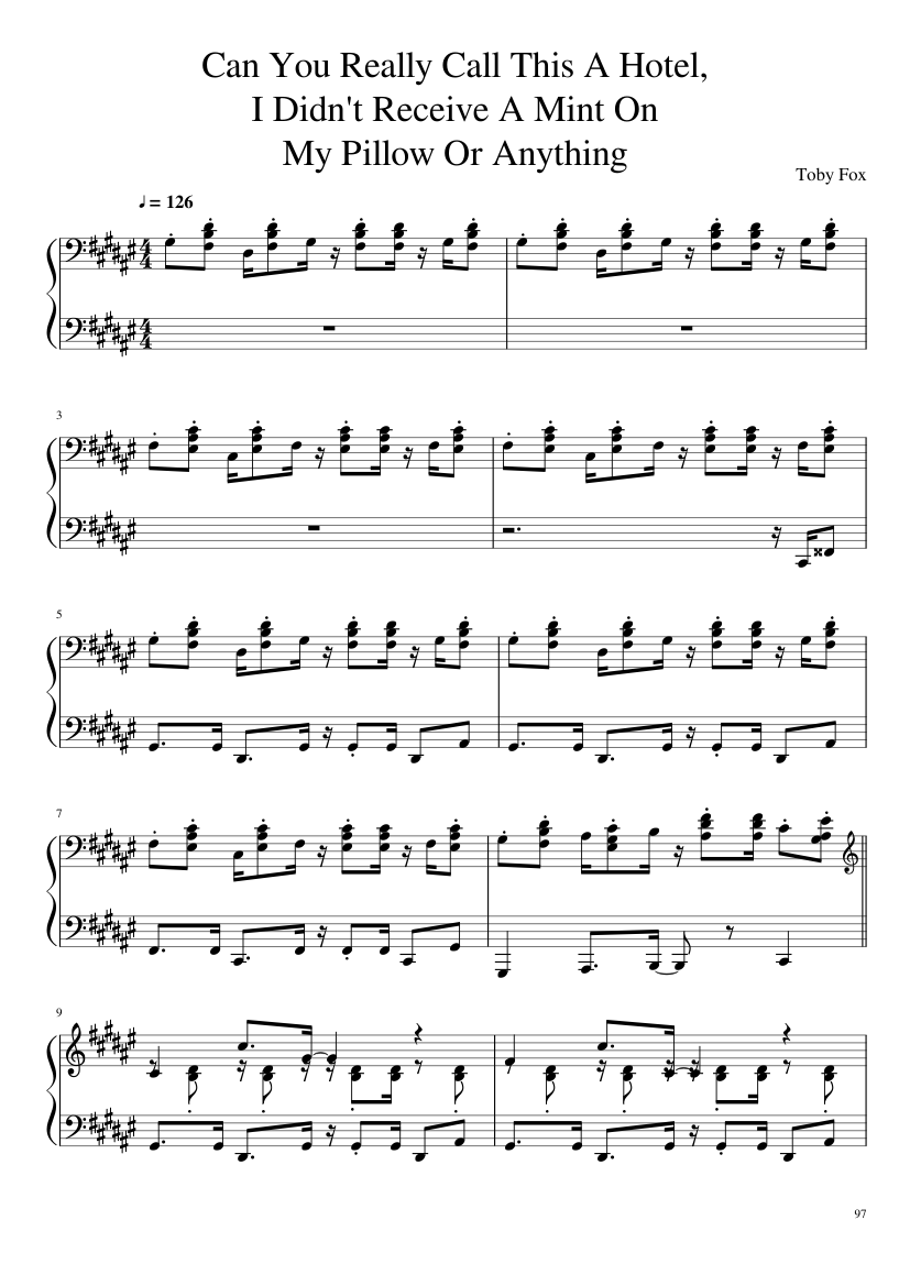 Undertale: Complete OST (101/101) (Update 160525) - piano sheet music page 97