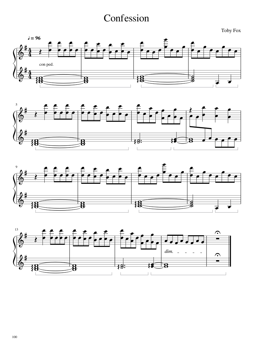 Undertale: Complete OST (101/101) (Update 160525) - piano sheet music page 100