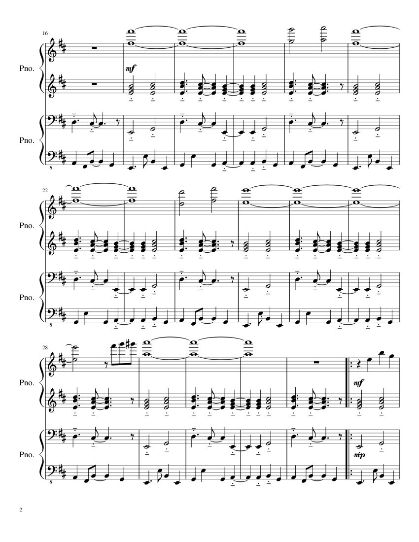 Undertale OST - Death by Glamour - piano sheet music page 2