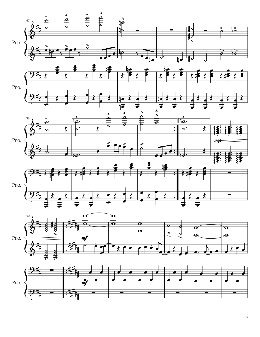 Undertale OST - Death by Glamour - piano sheet music page 5