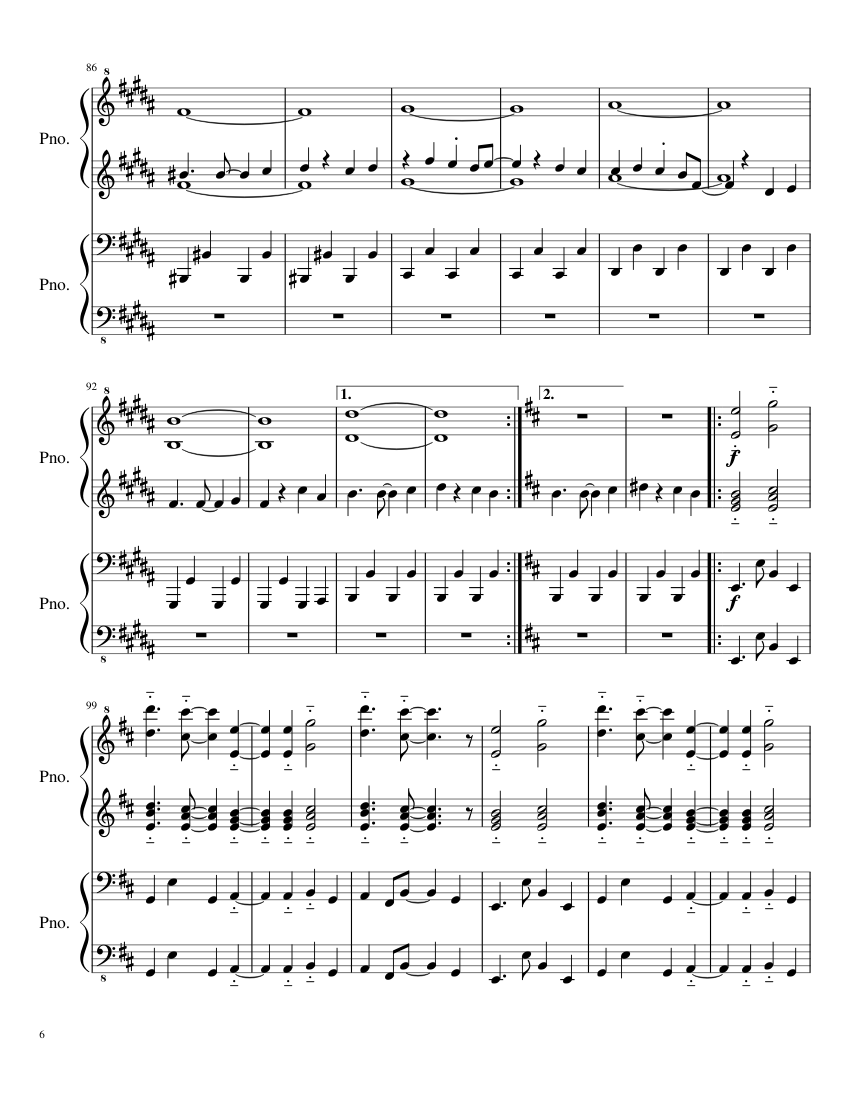 Undertale OST - Death by Glamour - piano sheet music page 6