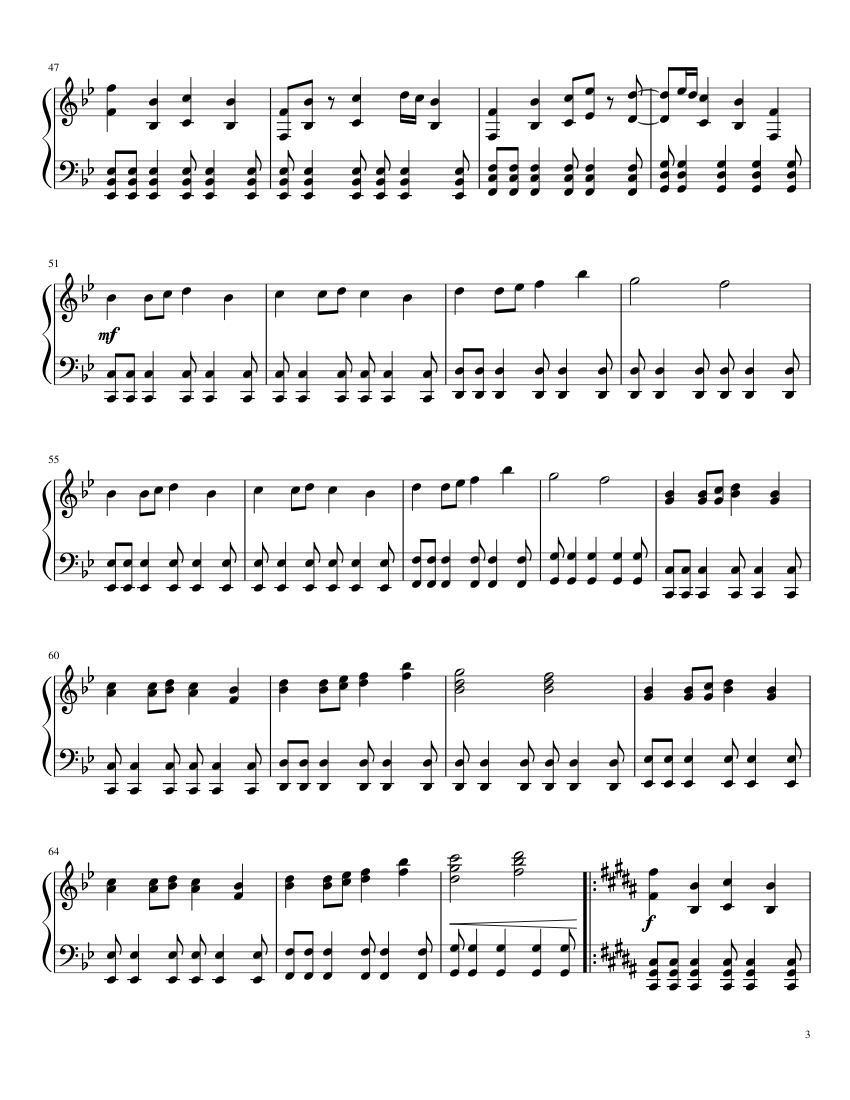 Undertale OST - Hopes and Dreams/Save the World - piano sheet music page 3