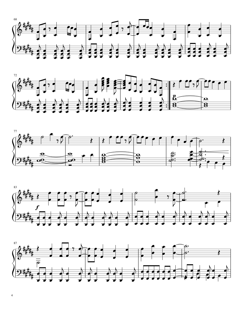 Undertale OST - Hopes and Dreams/Save the World - piano sheet music page 4