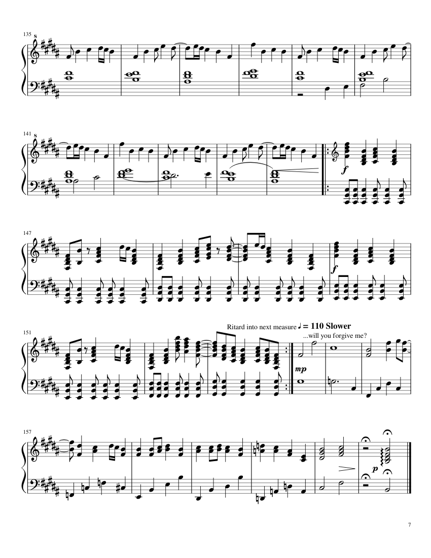 Undertale OST - Hopes and Dreams/Save the World - piano sheet music page 7