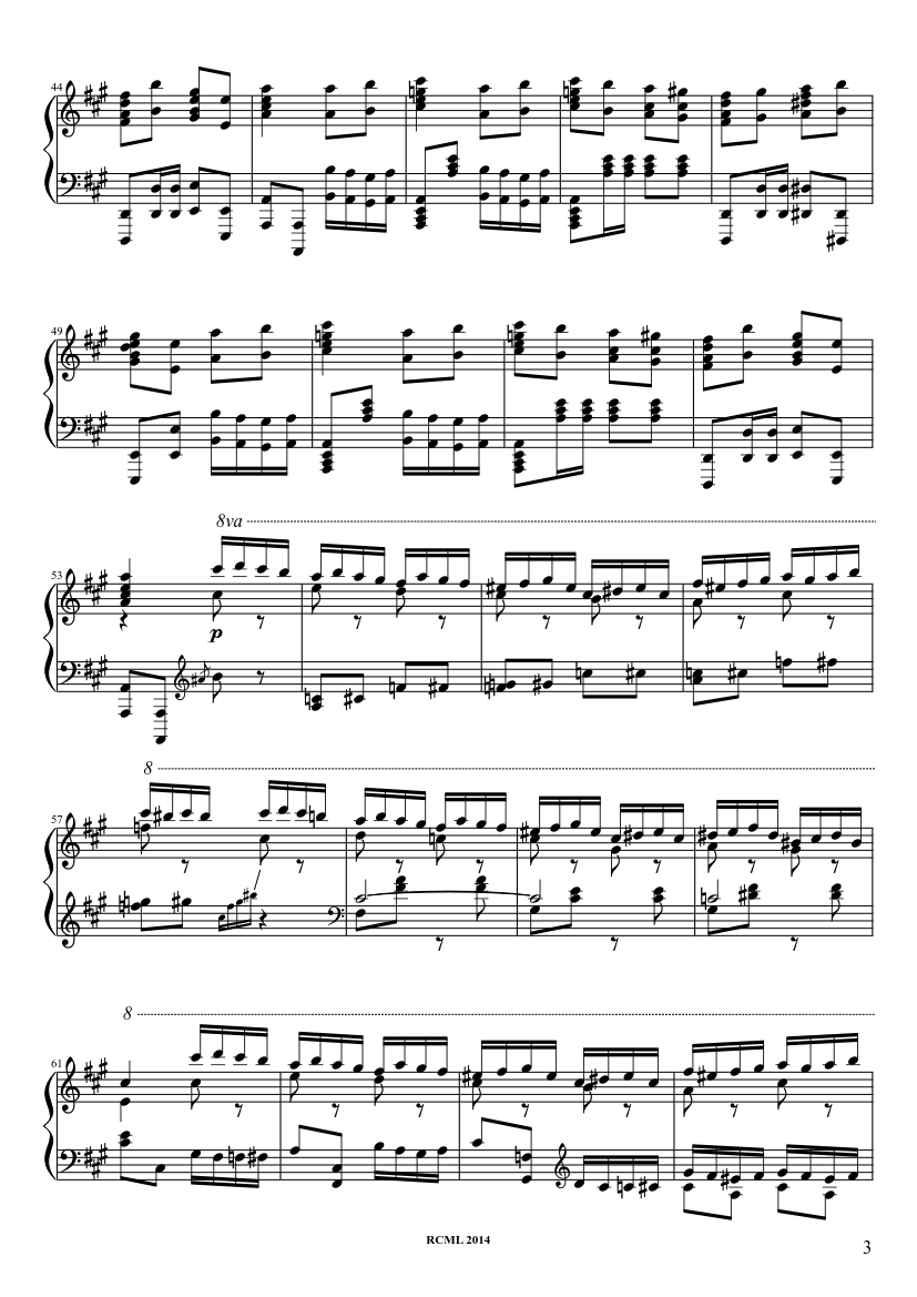 Volodos Turkish March - piano sheet music page 3
